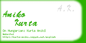 aniko kurta business card